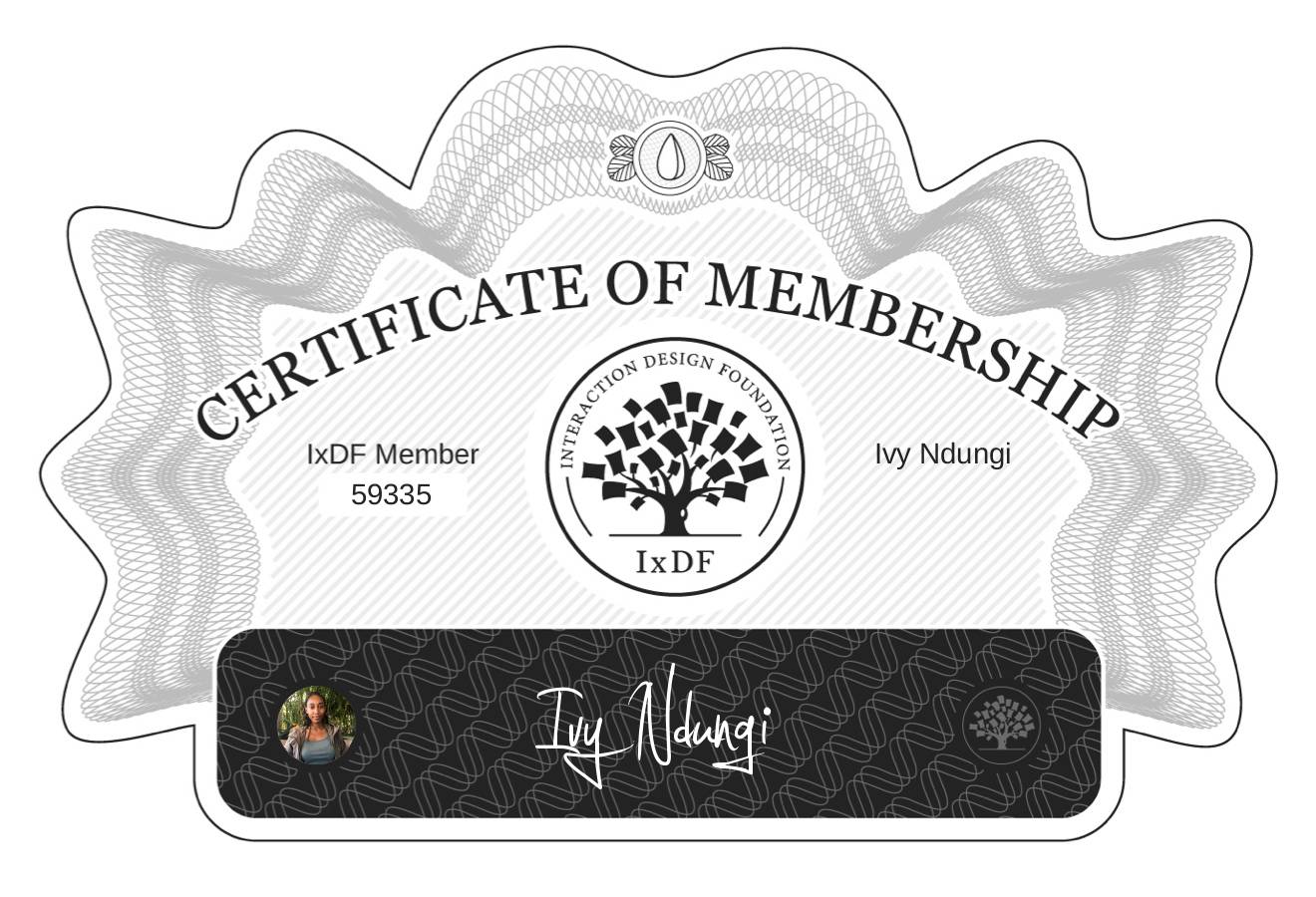 Certificate of Membership – Ivy Ndungi