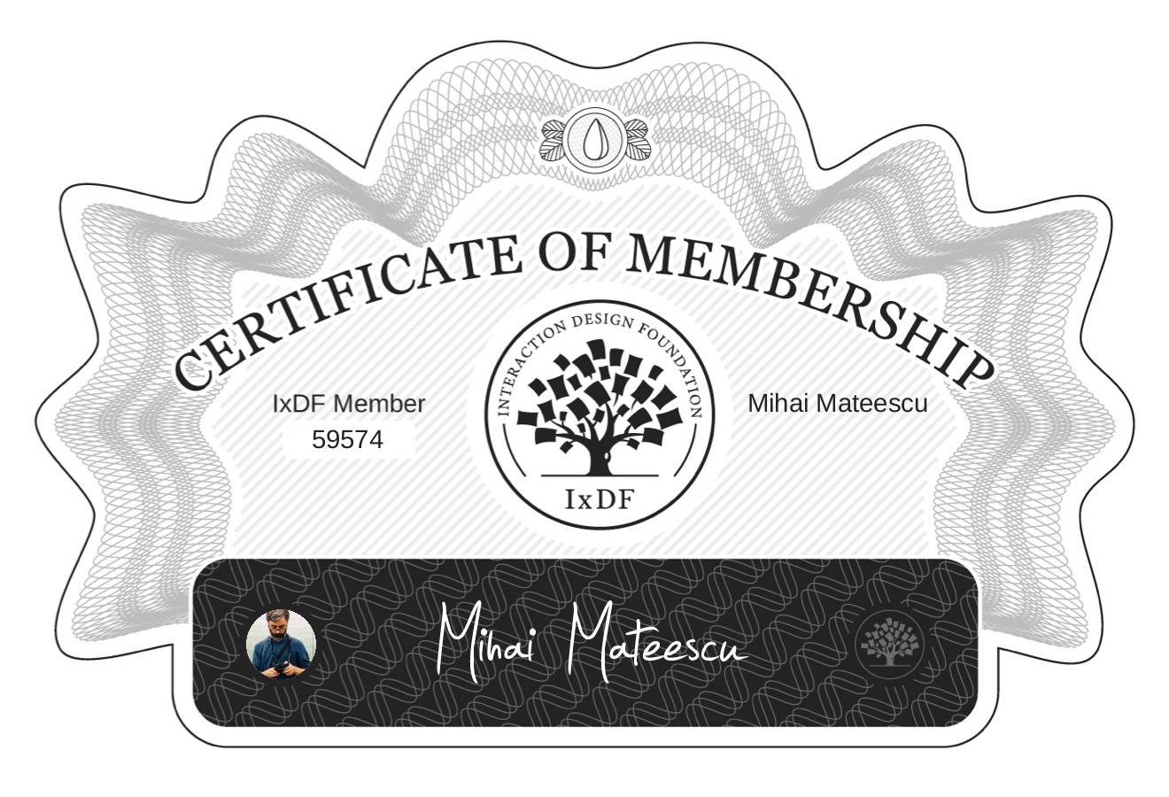 Certificate of Membership – Mihai Mateescu