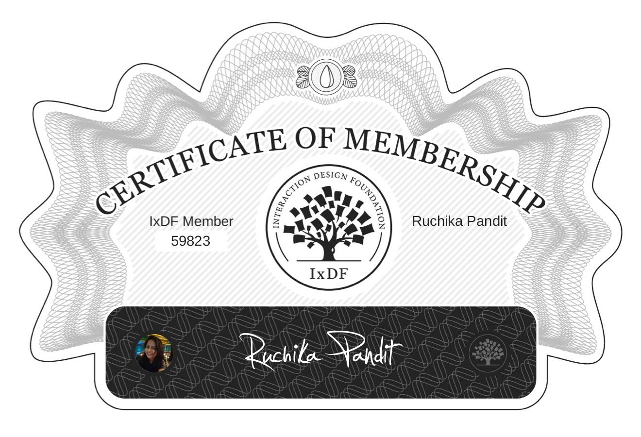 Certificate of Membership – Ruchika Pandit