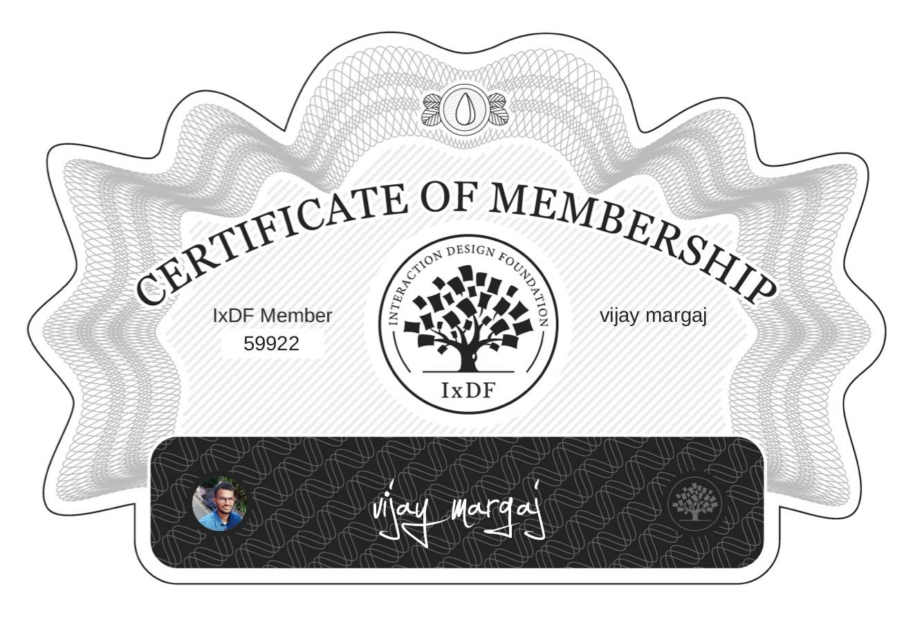 Certificate of Membership – vijay margaj