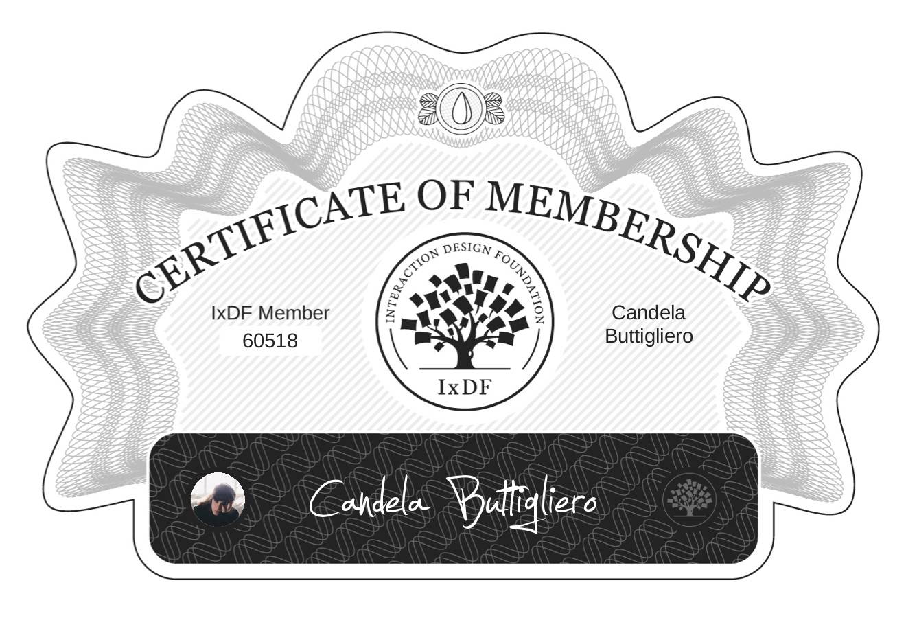 Certificate of Membership – Candela Buttigliero