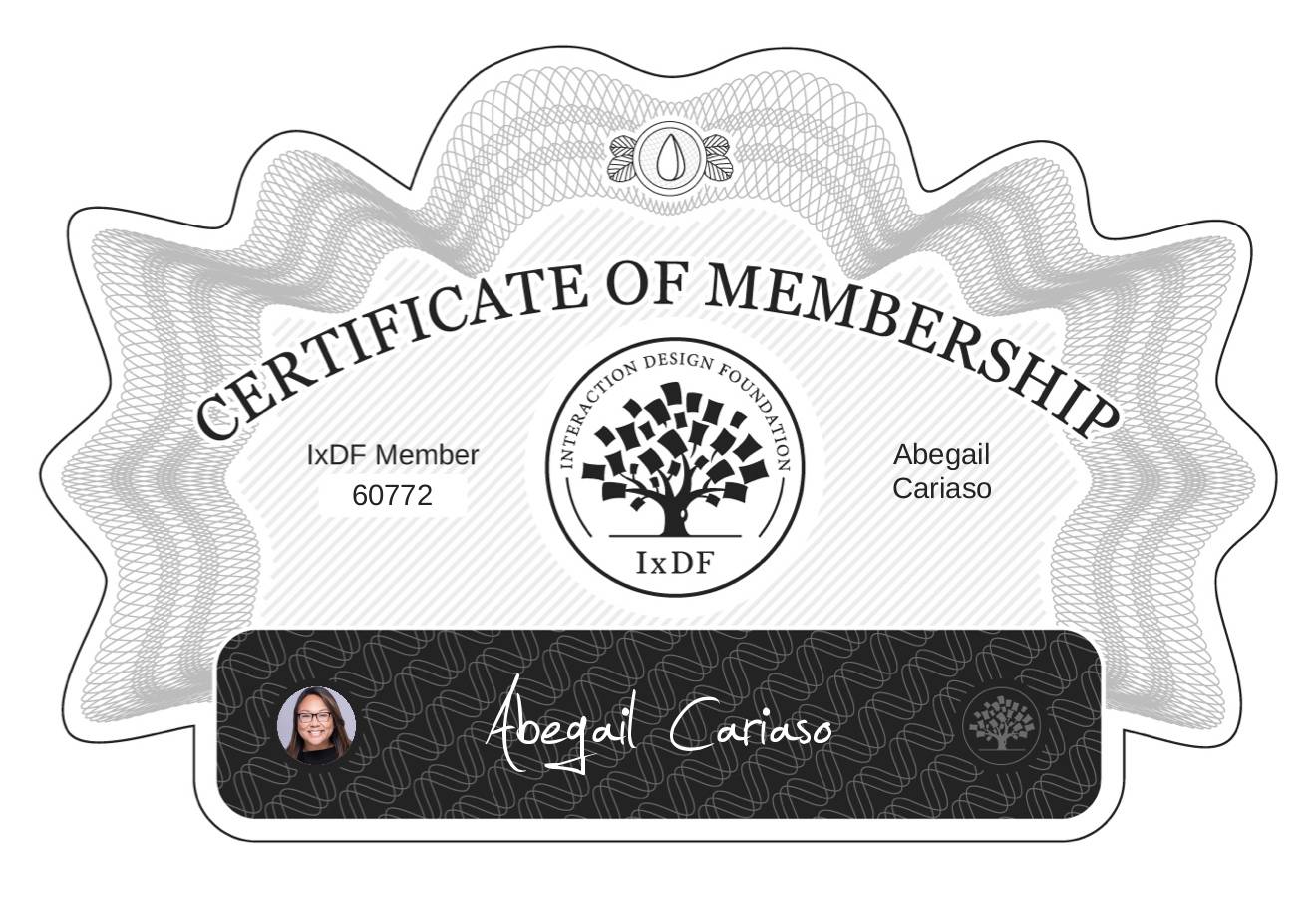 Certificate of Membership – Abegail Cariaso