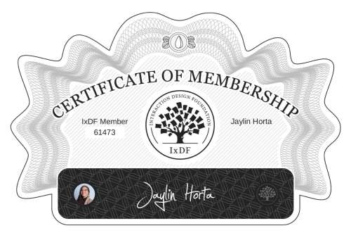 Certificate of Membership – Jaylin Horta