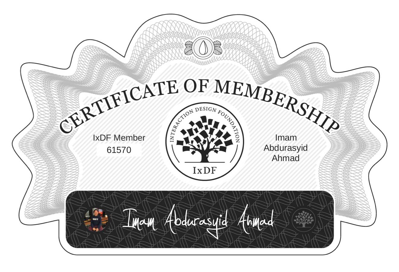 Certificate of Membership – Imam Abdurasyid Ahmad