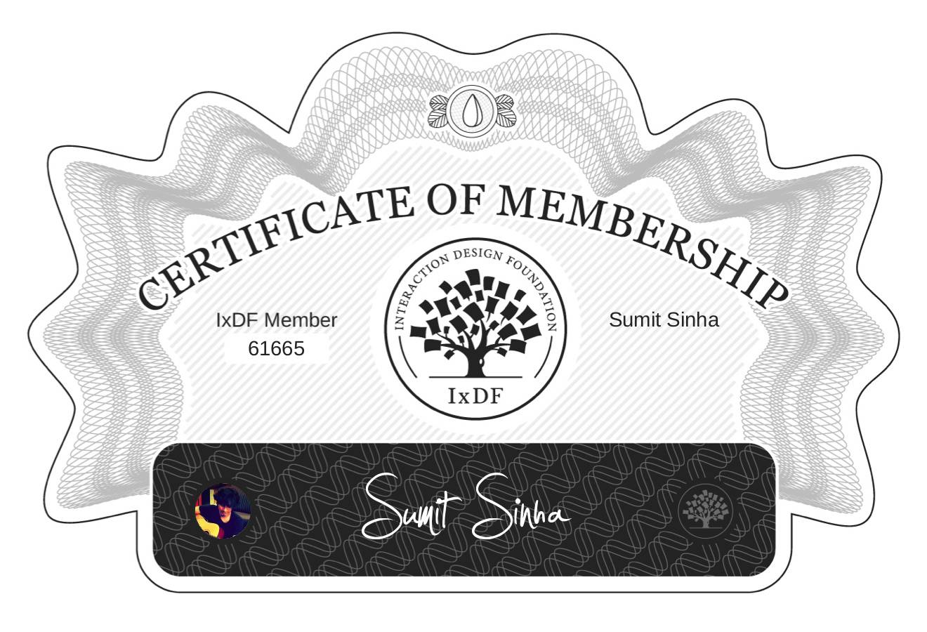 Certificate of Membership – Sumit Sinha