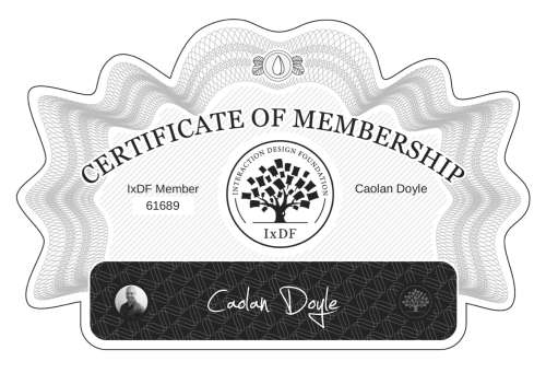 Certificate of Membership – Caolan Doyle