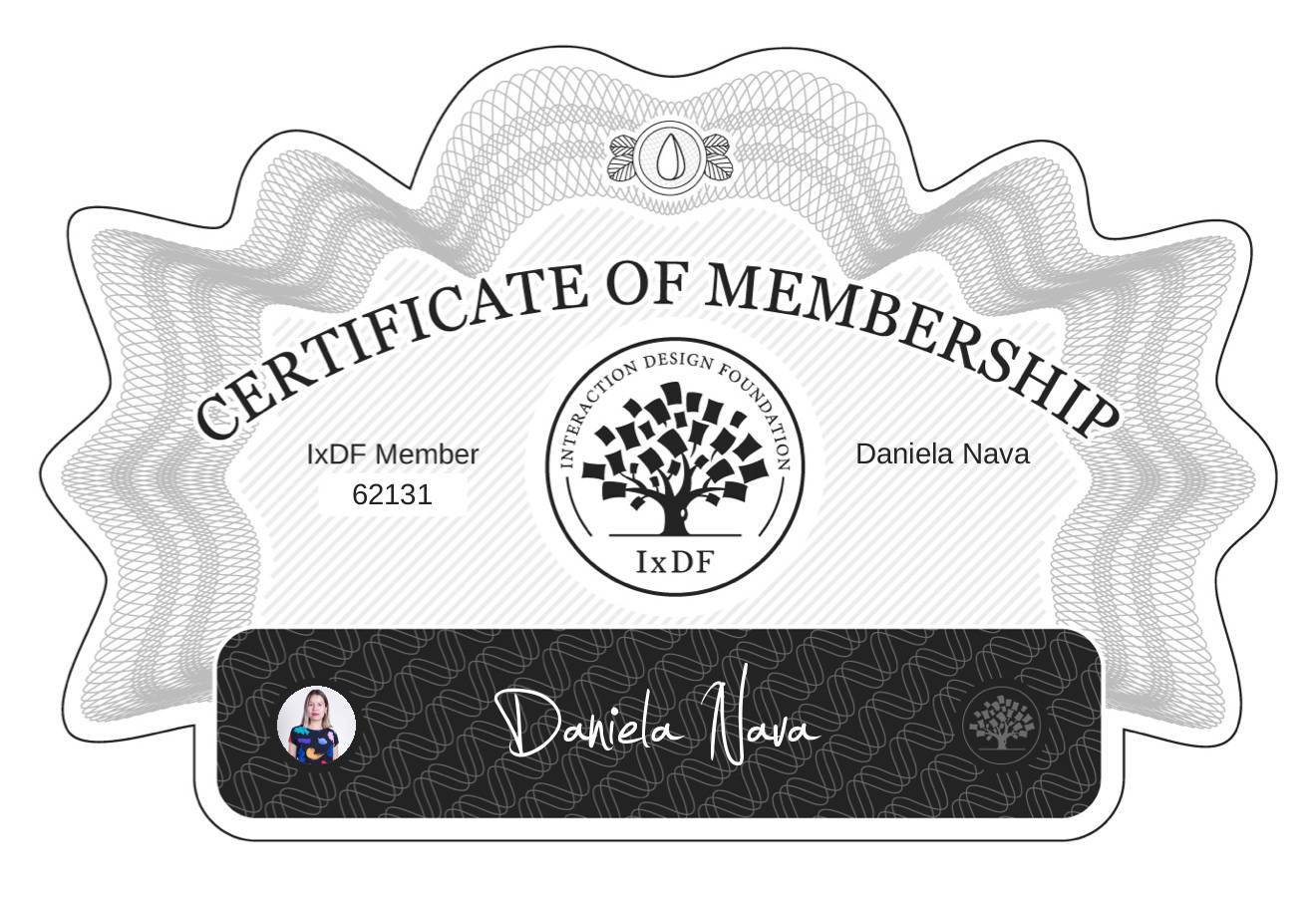 Certificate of Membership – Daniela Nava