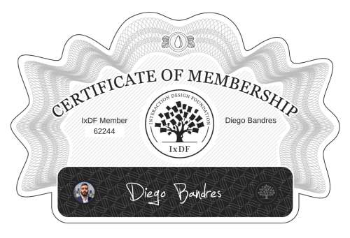 Certificate of Membership – Diego Bandres