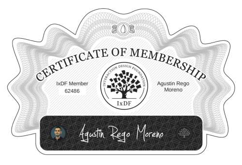 Certificate of Membership – Agustin Rego Moreno