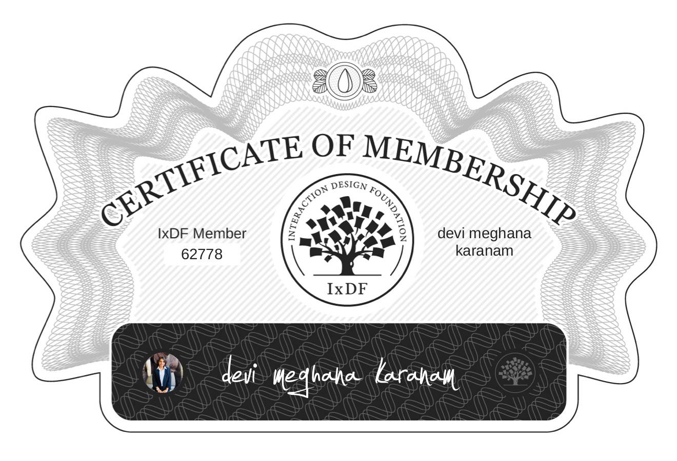 Certificate of Membership – devi meghana karanam