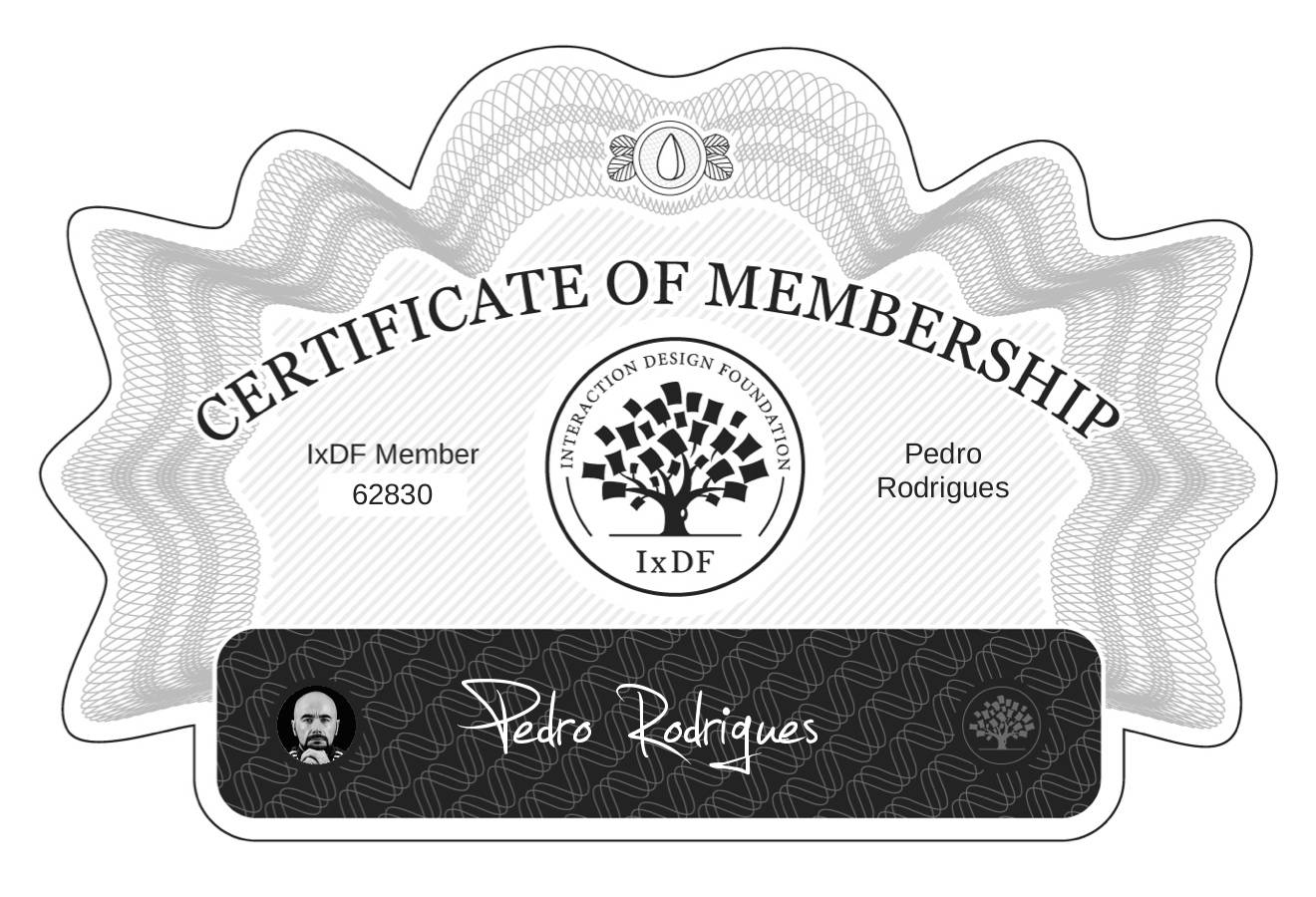 Certificate of Membership – Pedro Rodrigues