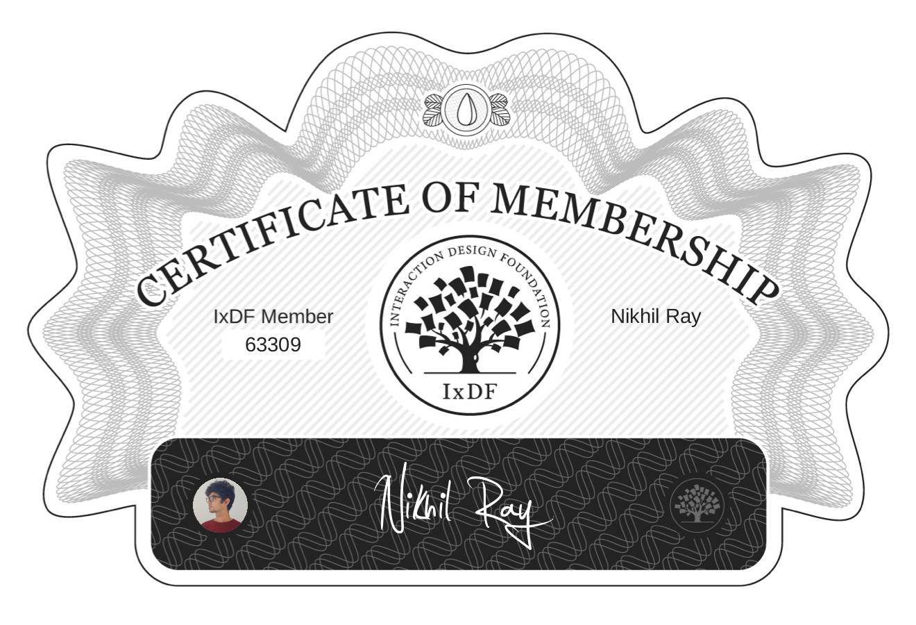 Certificate of Membership – Nikhil Ray