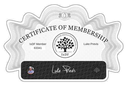 Certificate of Membership – Luke Previs