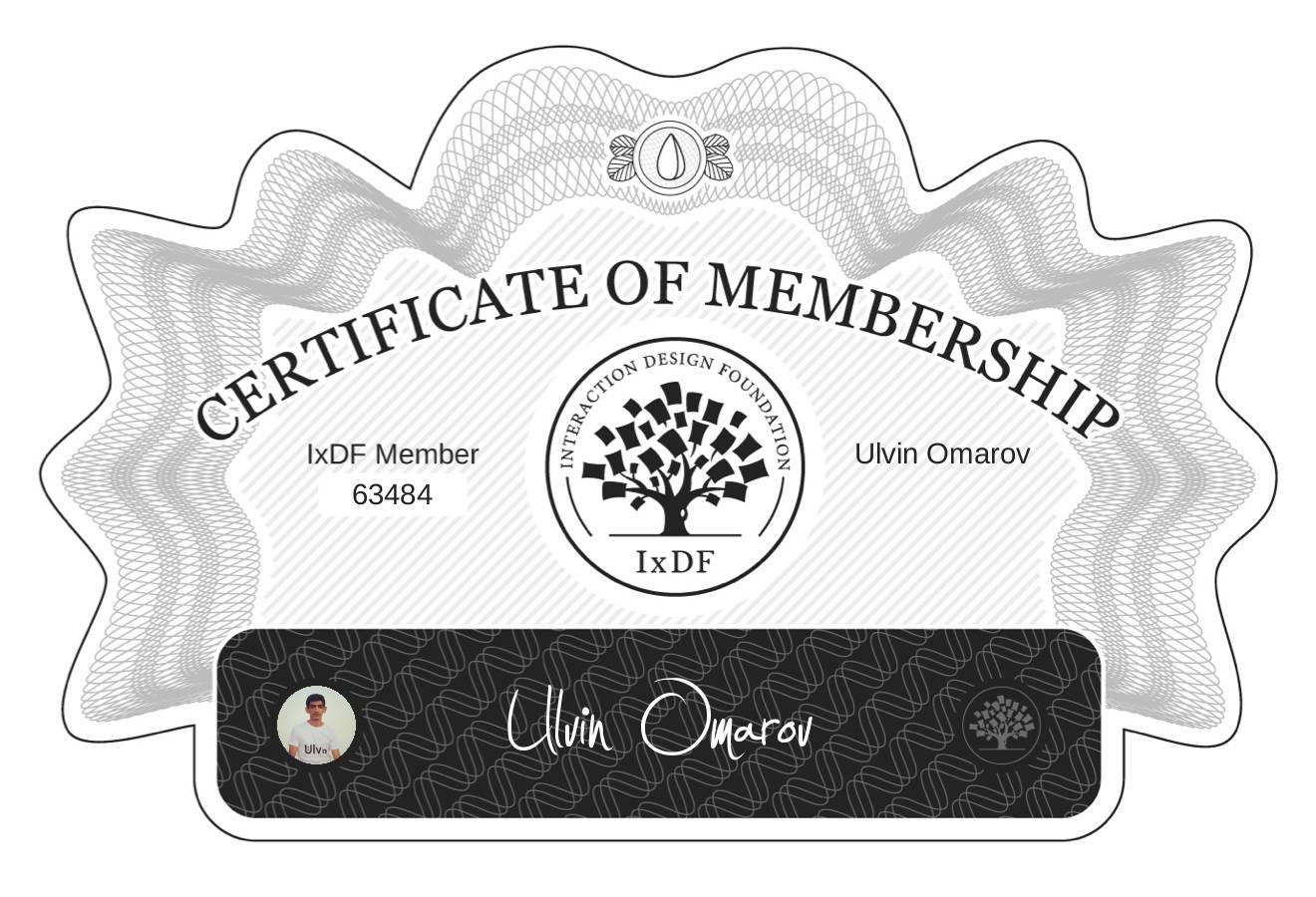 Certificate of Membership – Ulvin Omarov