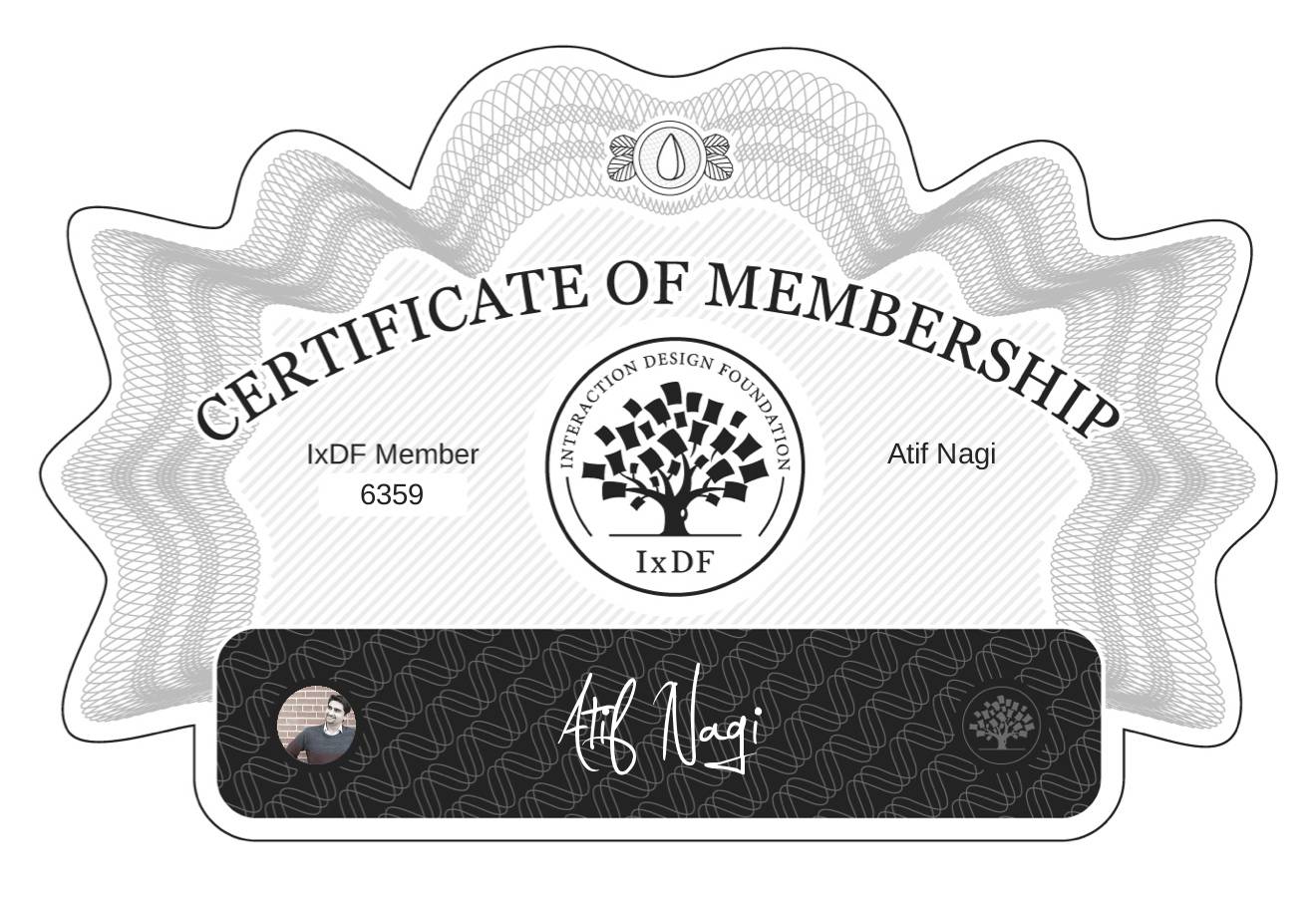 Certificate of Membership – Atif Nagi