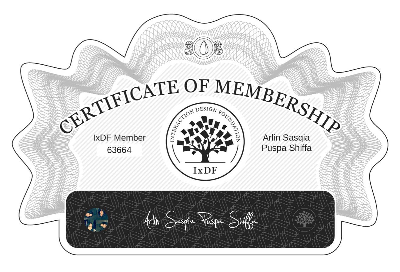 Certificate of Membership – Arlin Sasqia Puspa Shiffa