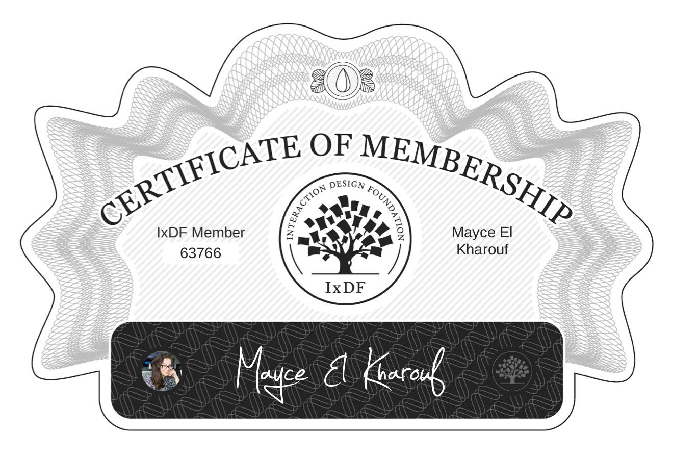 Certificate of Membership – Mayce El Kharouf