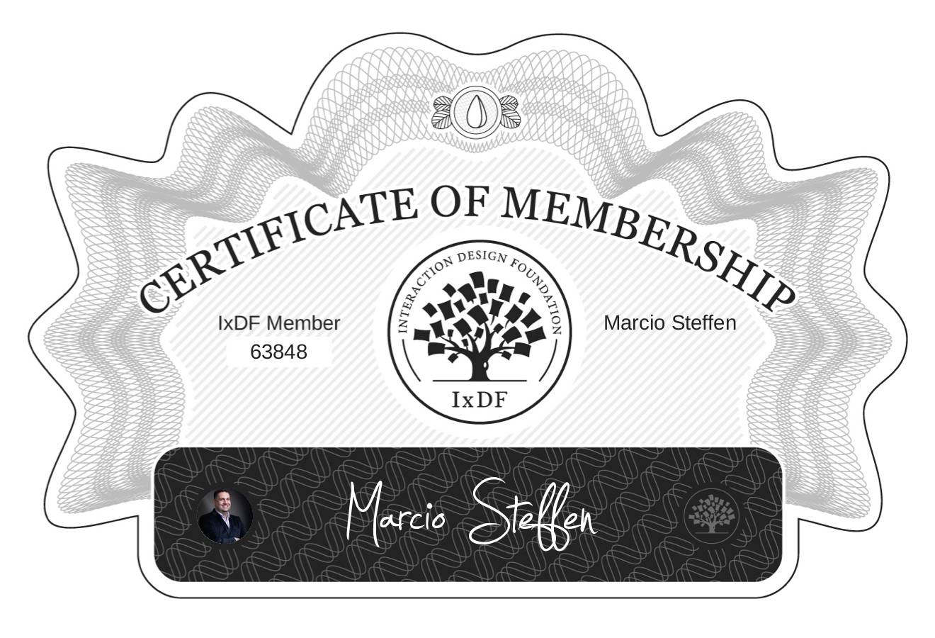 Certificate of Membership – Marcio Steffen