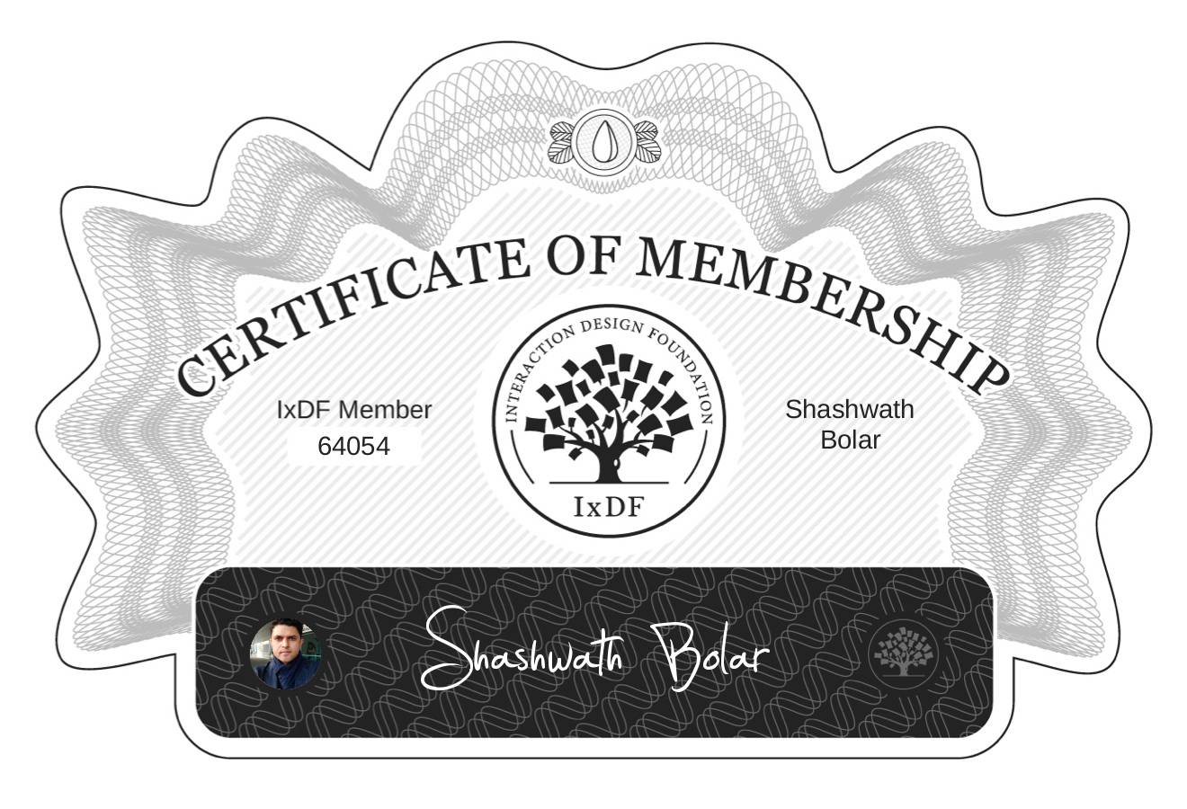 Certificate of Membership – Shashwath Bolar