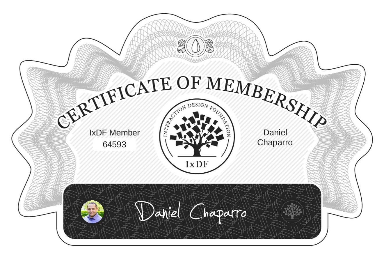 Certificate of Membership – Daniel Chaparro