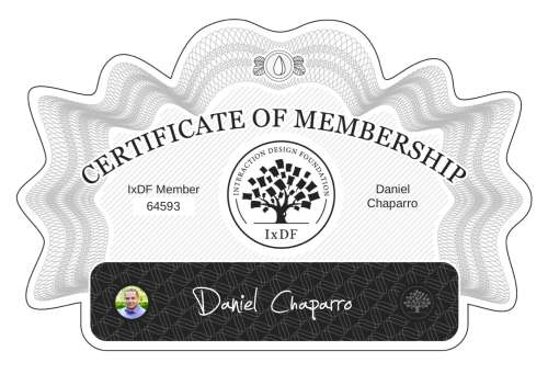 Certificate of Membership – Daniel Chaparro