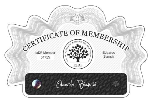 Certificate of Membership – Edoardo Bianchi