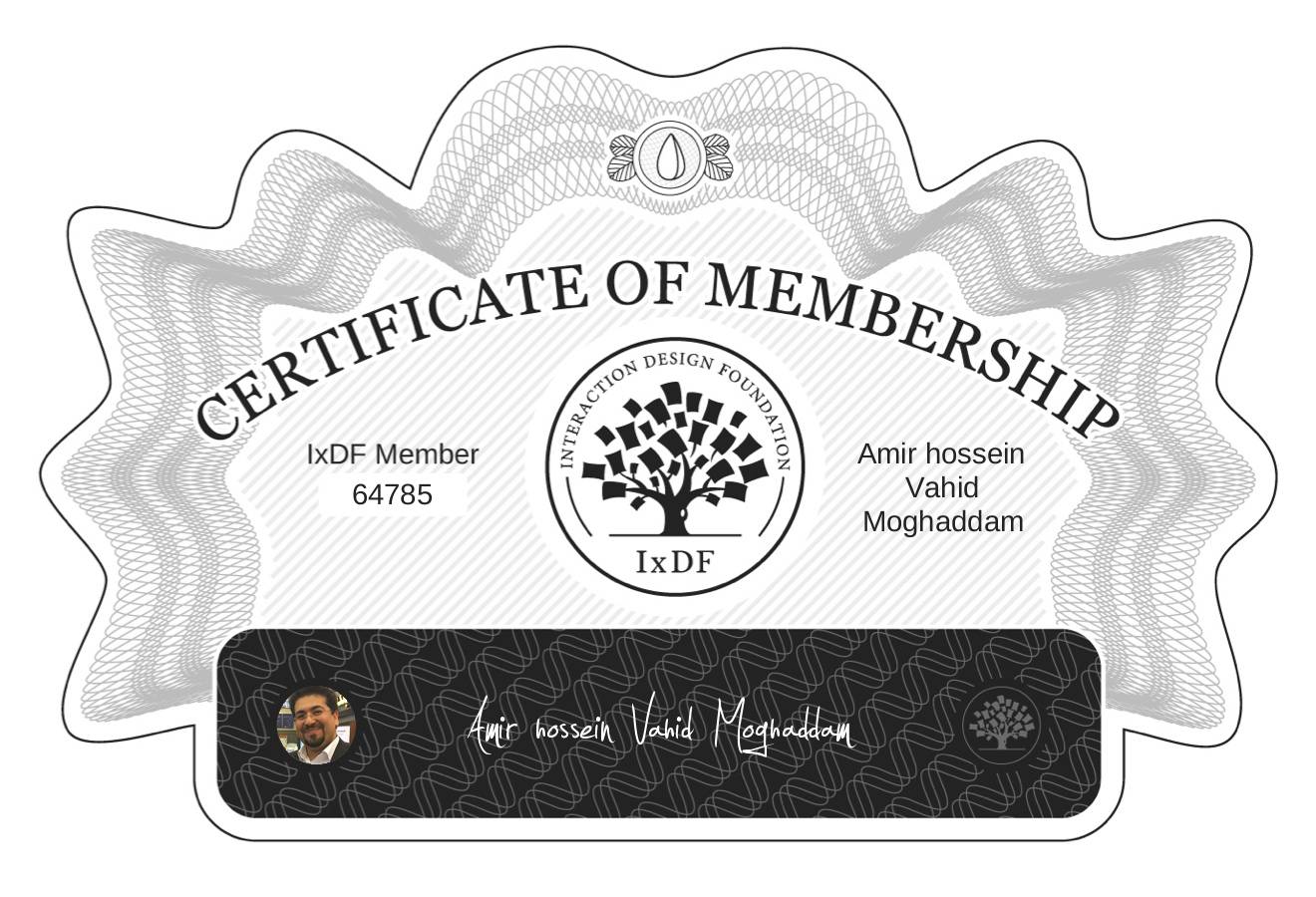 Certificate of Membership – Amir hossein Vahid Moghaddam