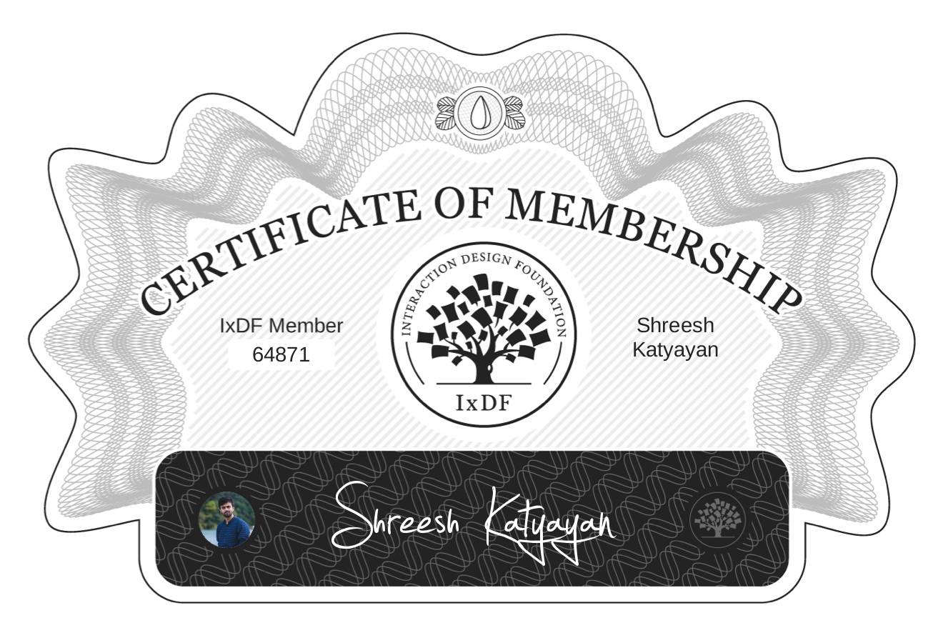 Certificate of Membership – Shreesh Katyayan