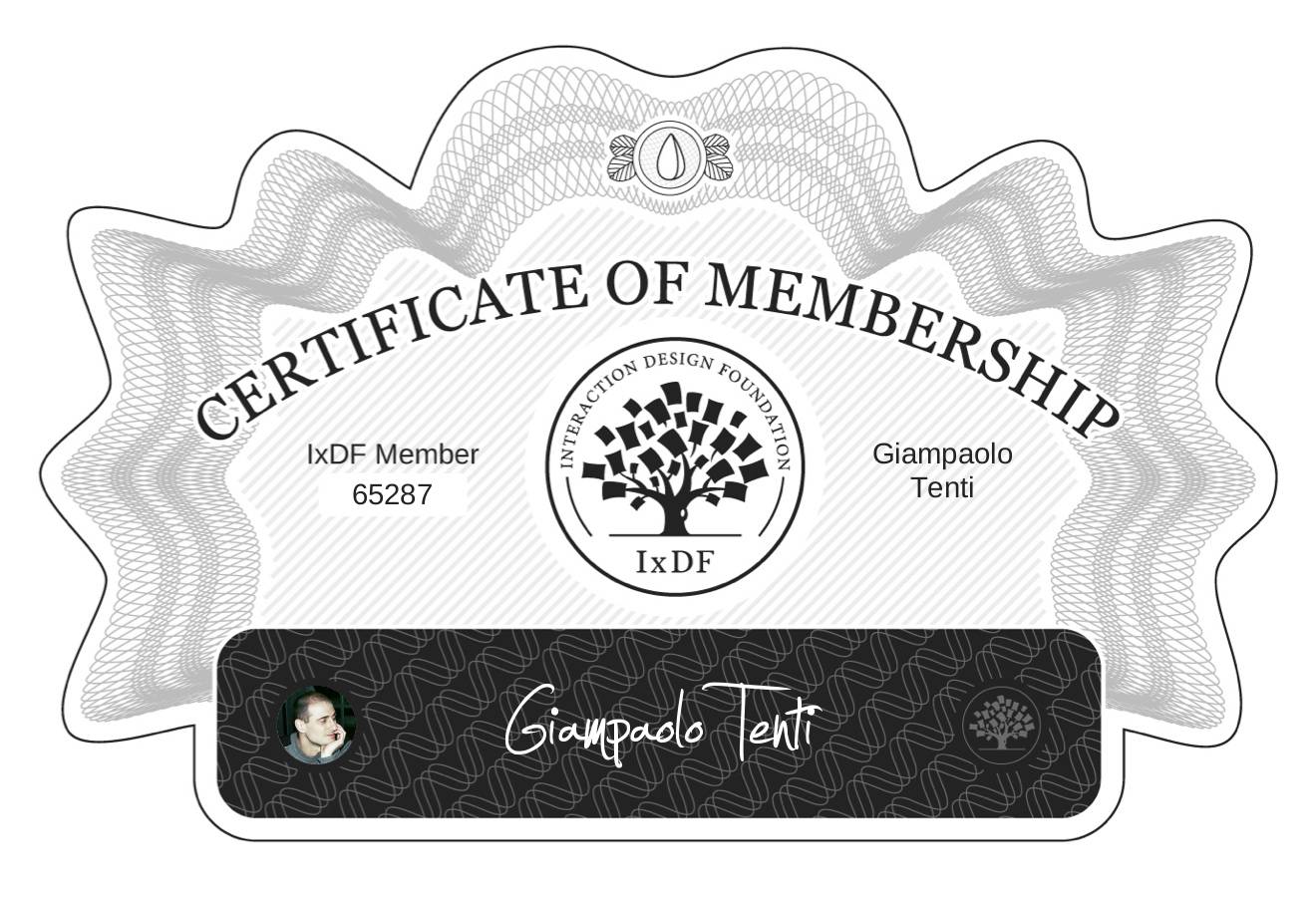 Certificate of Membership – Giampaolo Tenti