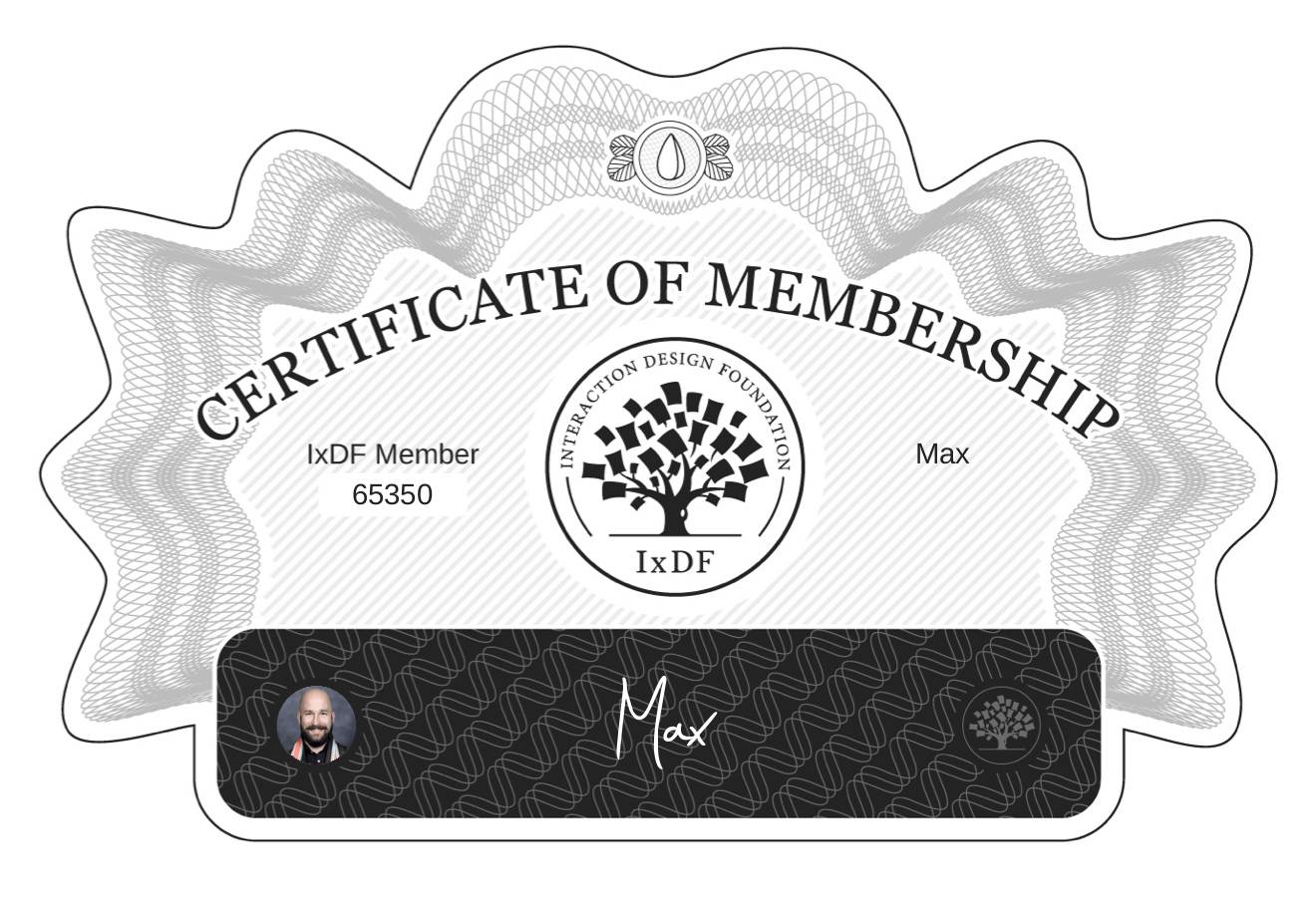 Certificate of Membership – Max