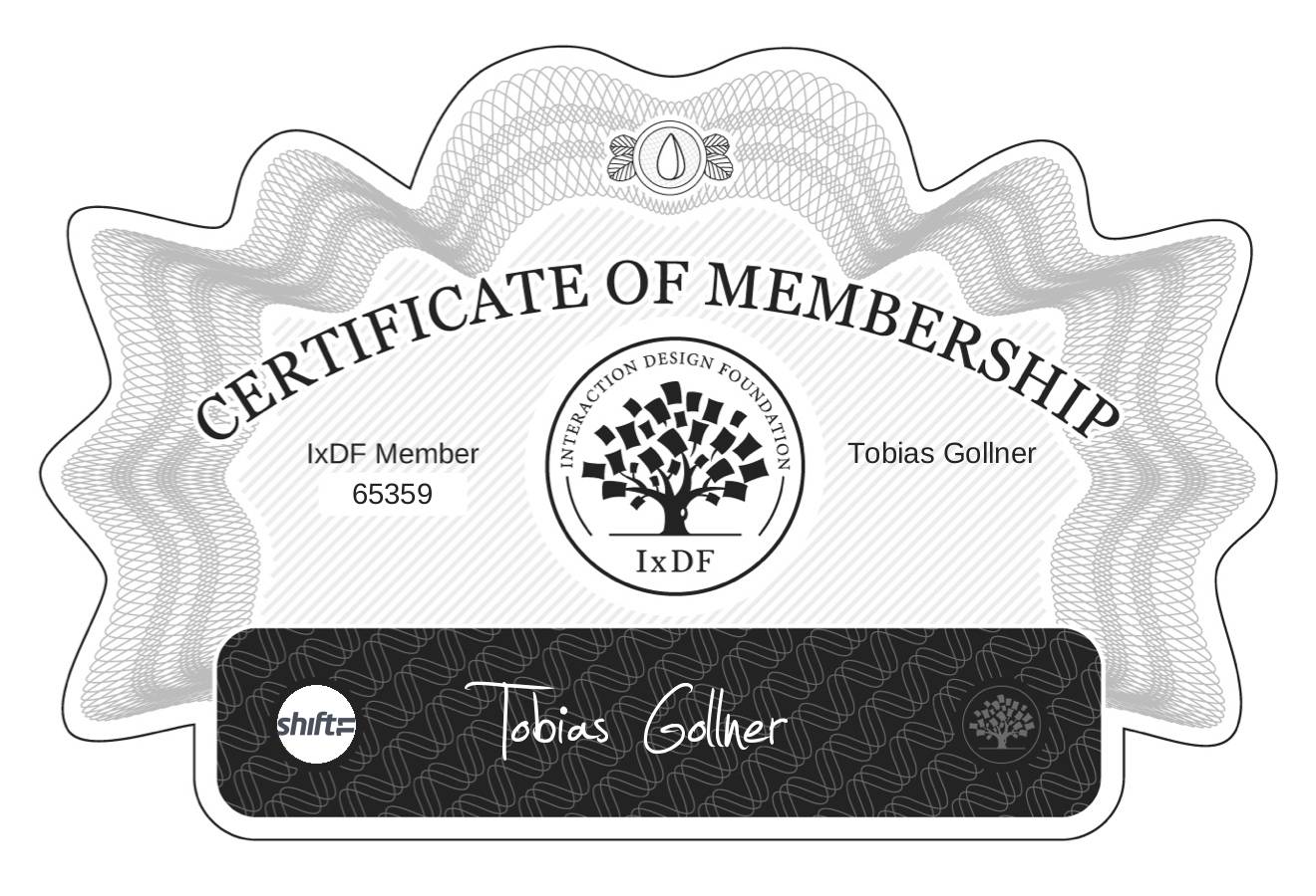 Certificate of Membership – Tobias Göllner