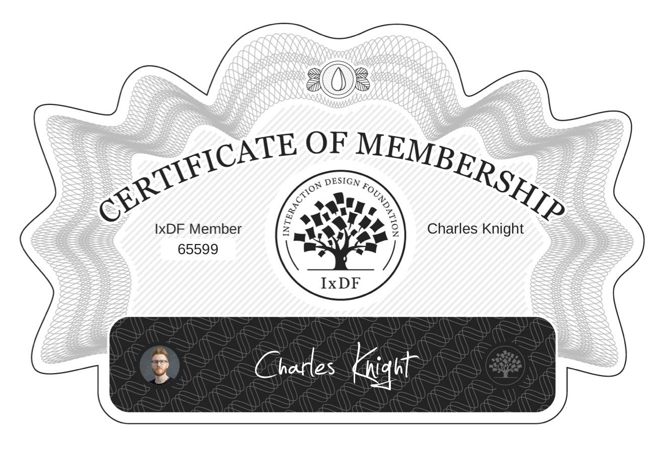 Certificate of Membership – Charles Knight