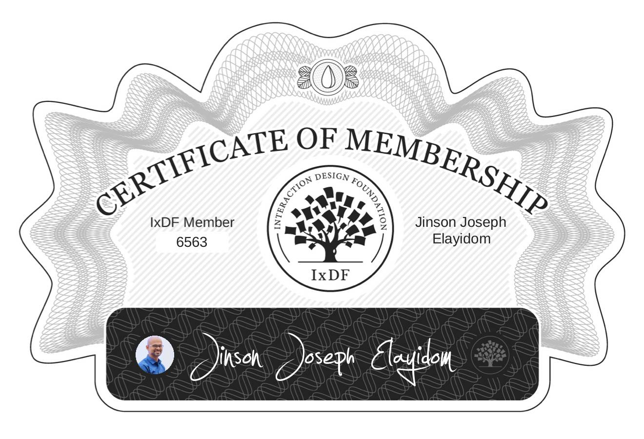 Certificate of Membership – Jinson Joseph Elayidom