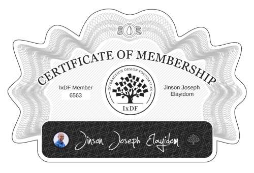 Certificate of Membership – Jinson Joseph Elayidom