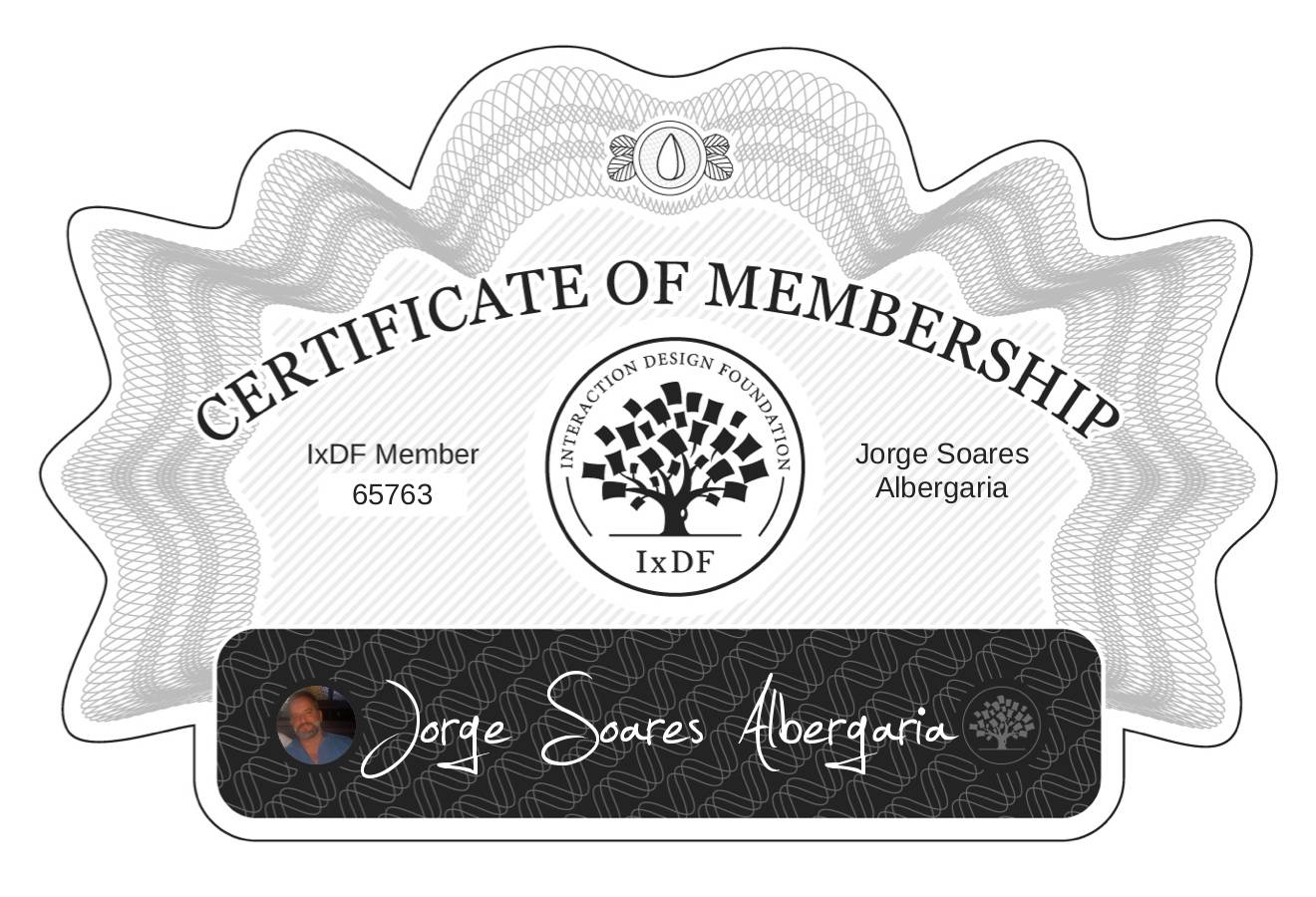 Certificate of Membership – Jorge Soares Albergaria