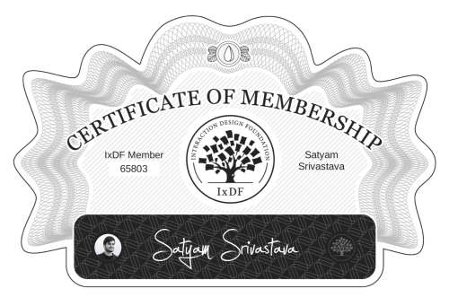 Certificate of Membership – Satyam Srivastava