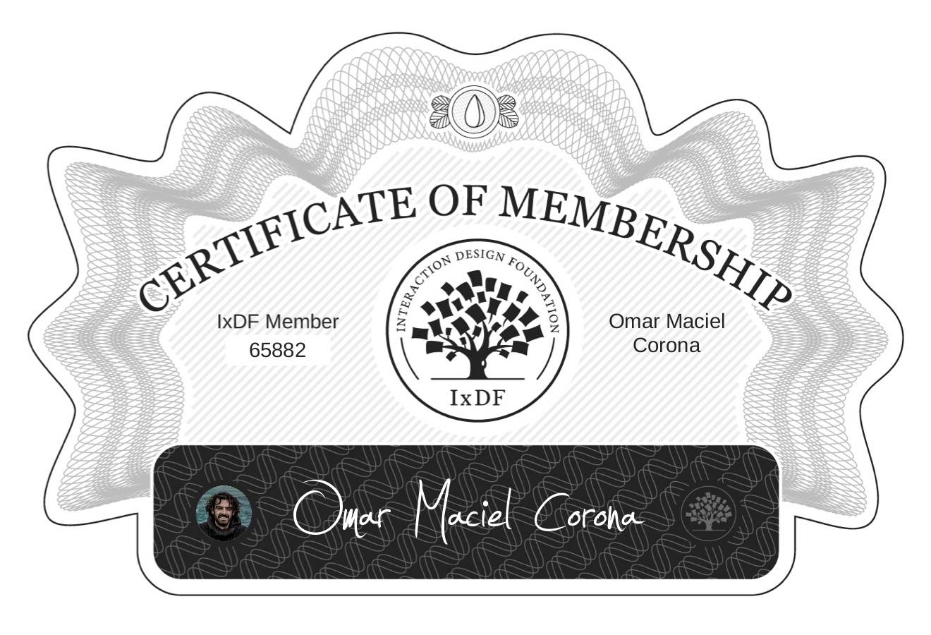 Certificate of Membership – Omar Maciel Corona