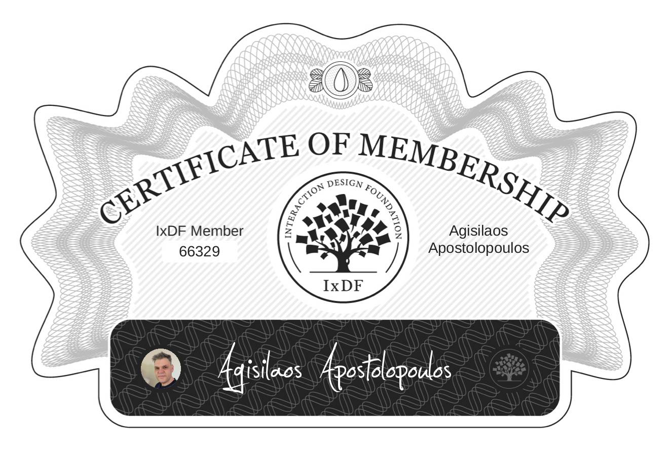 Certificate of Membership – Agisilaos Apostolopoulos