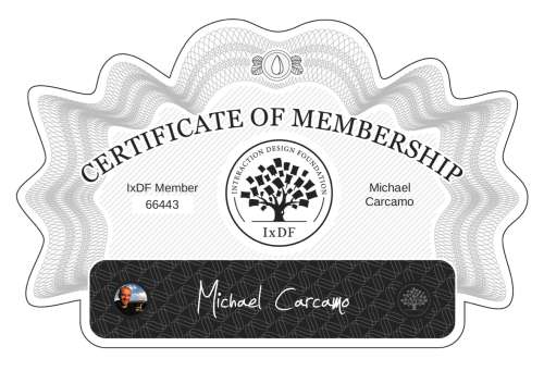 Certificate of Membership – Michael Carcamo