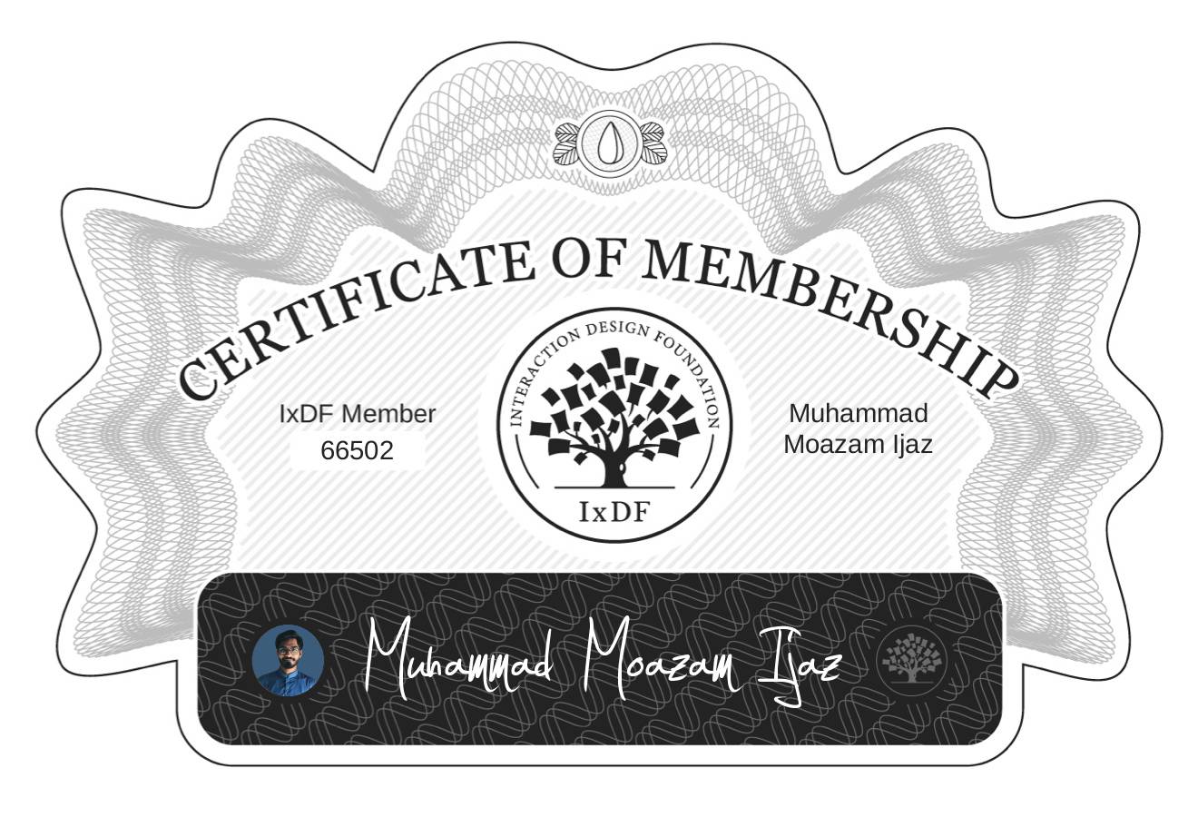 Certificate of Membership – Muhammad Moazam Ijaz