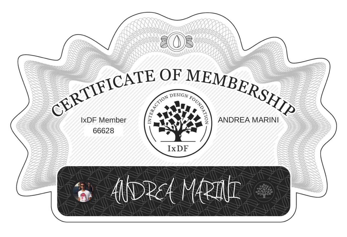 Certificate of Membership – ANDREA MARINI