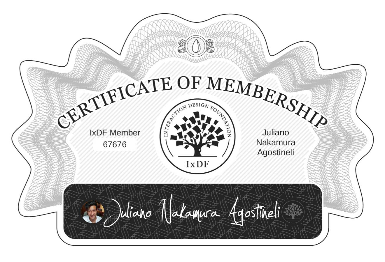 Certificate of Membership – Juliano Nakamura Agostineli