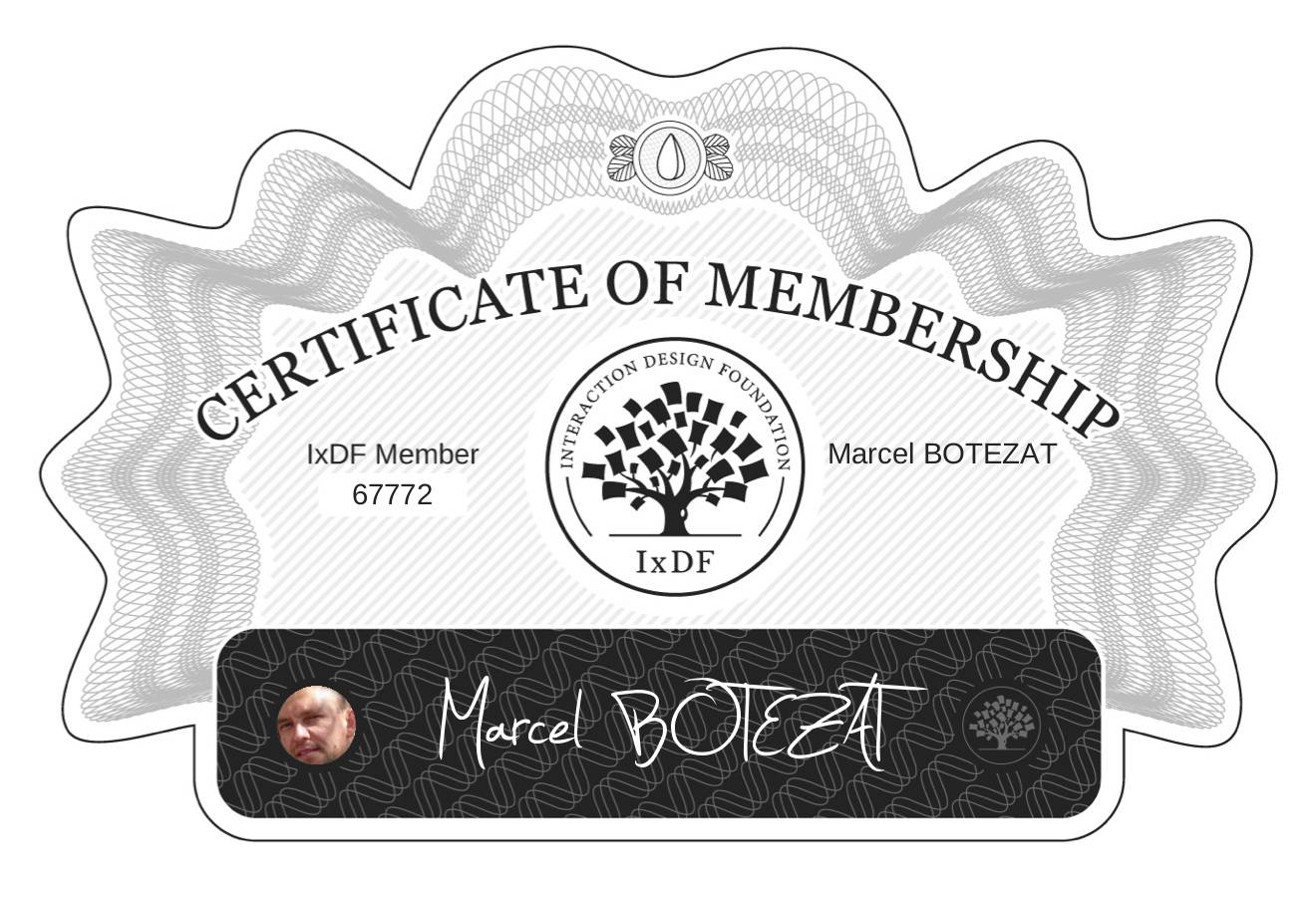 Certificate of Membership – Marcel BOTEZAT