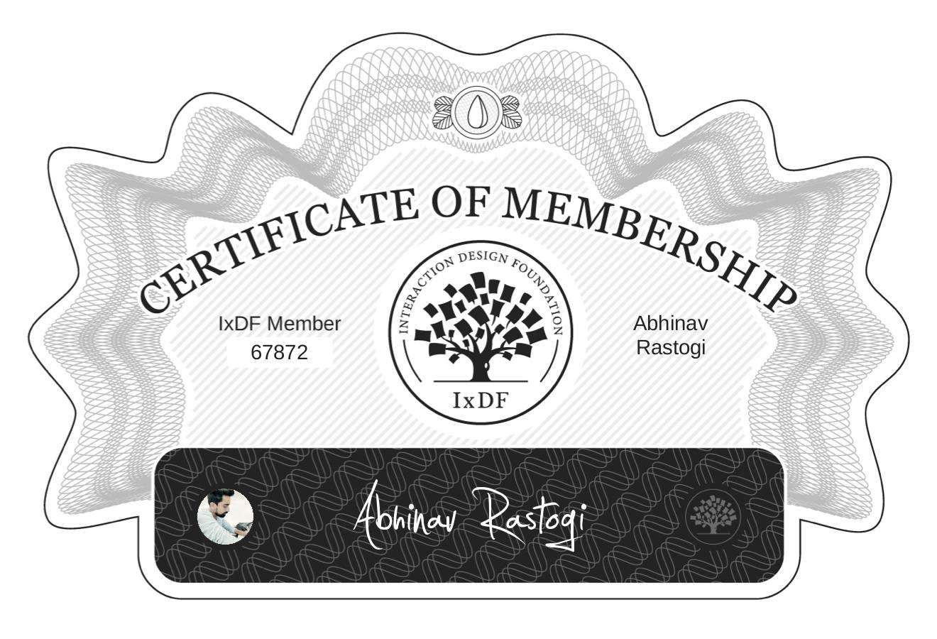 Certificate of Membership – Abhinav Rastogi