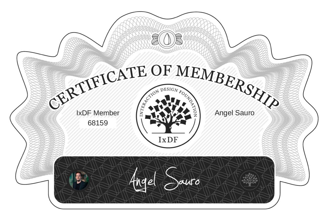 Certificate of Membership – Angel Sauro