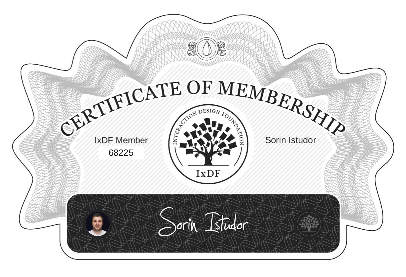 Certificate of Membership – Sorin Istudor