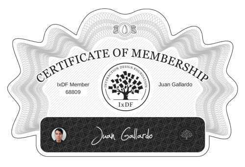 Certificate of Membership – Juan Gallardo