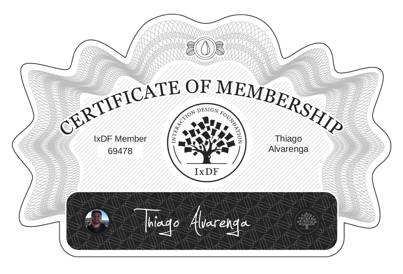 Certificate of Membership – Thiago Alvarenga