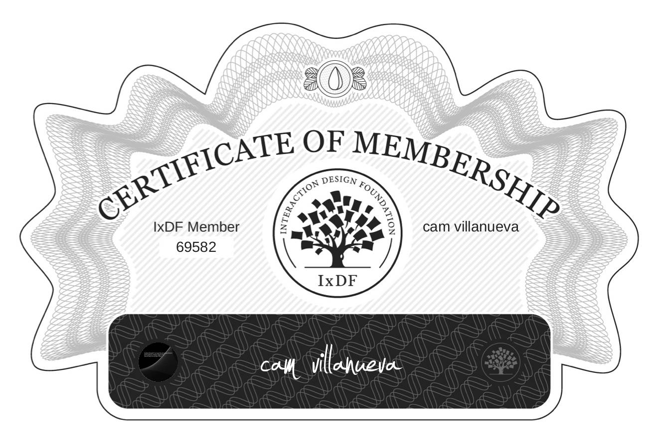 Certificate of Membership – cam villanueva