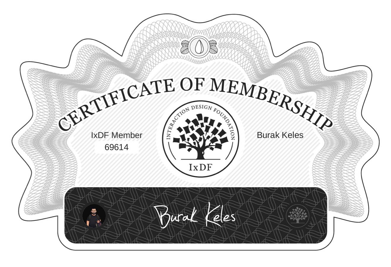 Certificate of Membership – Burak Keles